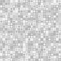 Seamless pattern with silvery flovers