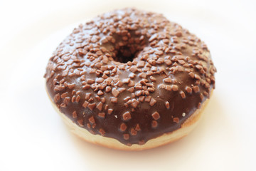 chocolate donat with chocolate cream