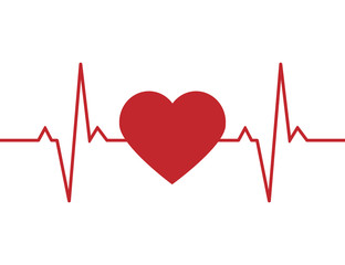 Heartbeat line background icon.