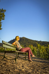 Fototapeta premium Bade-Baden_Rebland_Weinberge im Spätsommer_08