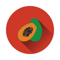 Flat design icon of Papaya