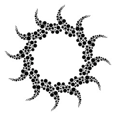 Abstract creative sun logo design element