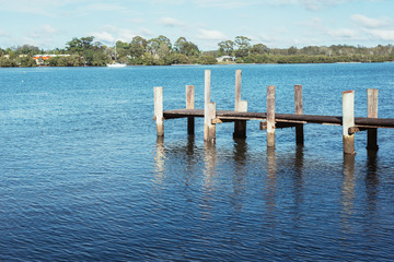 a pier on Hastings River, Port Macquarie