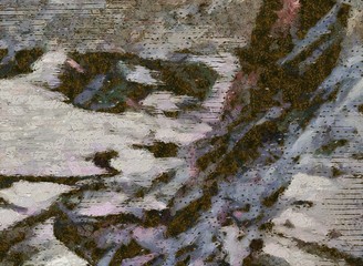 Designed grunge texture for creative ideas. Macro brushstrokes of oil. Abstract close up structure background. Colorful HD wallpaper. Simple graphic design template.