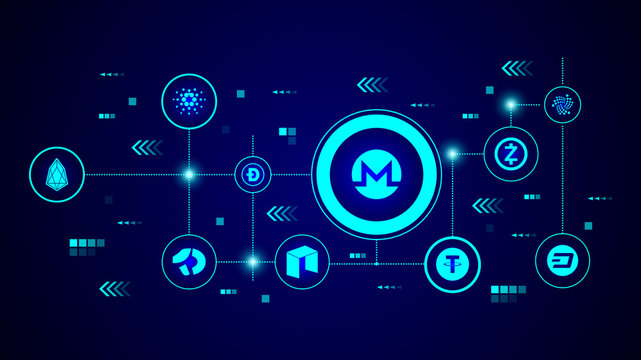 monero icon. From Crepto currency set