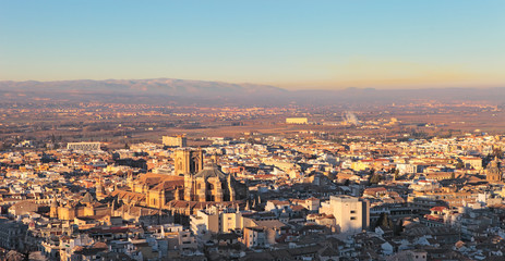 Fototapeta na wymiar Panoramic view of Granada, Andalusia, Spain