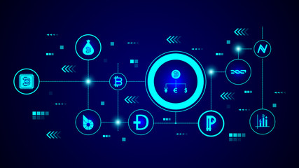 Fototapeta premium exchange bitcoin icon. From crypto set