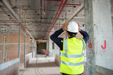 frustrated, business, holding, street, helmet, sad, construction, man, architecture, stress,...