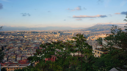 Aerial view of Napoli historic centre