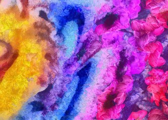 Abstract art grunge texture background. Dirty pattern for graphic design. Creative painting wallpaper. Vintage oil painting on canvas. Simple close up backdrop.