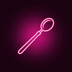 large spoon icon. Elements of kitchen tools in neon style icons. Simple icon for websites, web design, mobile app, info graphics