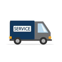 Service - working car. Vector graphics in flat style.