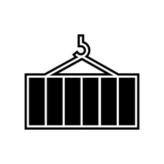 Container icon. Element of logistics for mobile concept and web apps icon. Glyph, flat icon for website design and development, app development