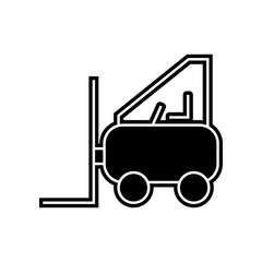 Forklift icon. Element of logistics for mobile concept and web apps icon. Glyph, flat icon for website design and development, app development