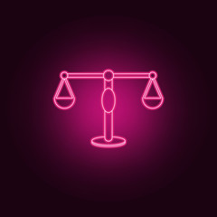 Libra icon. Elements of measuring elements in neon style icons. Simple icon for websites, web design, mobile app, info graphics