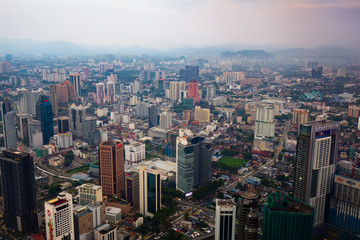 Fototapeta na wymiar Aerial View of Kuala Lumpur