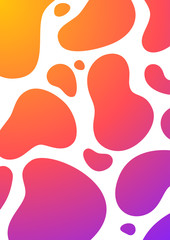 Colorful Liquid Cover. Wavy shapes with gradient. Modern design. Eps10 vector