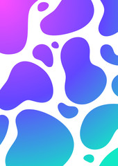 Colorful Liquid Cover. Wavy shapes with gradient. Modern design. Eps10 vector