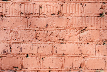 Old painted brick wall background. Brick wall texture