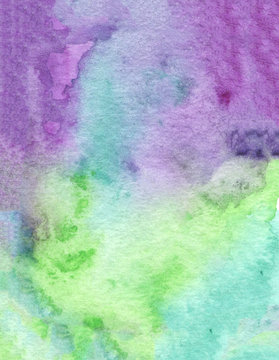 Blue purple abstract Watercolour background