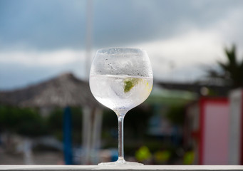 Gin and tonic cocktail