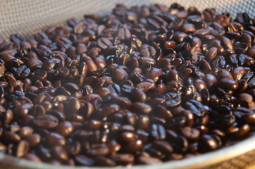 コーヒー豆(深煎り)自家焙煎イメージ　