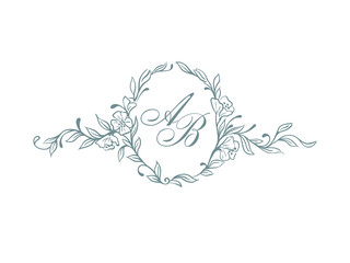 Vintage monogram template