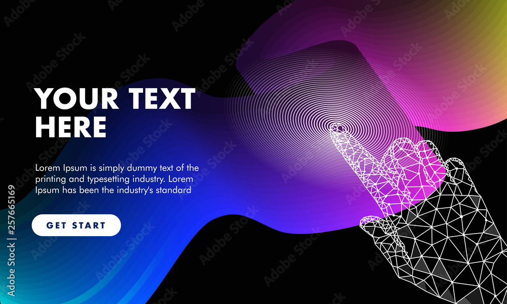 Fototapete abstract future realistics shape objects. innovations blend systems and technologies in big data. de