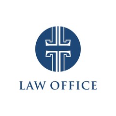 Letter T logo design vector for Law office