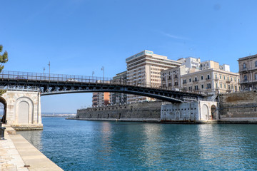 Overview of the Bridge of San Francesco di Paola, commonly called Ponte Girevole (swing bridge) in...