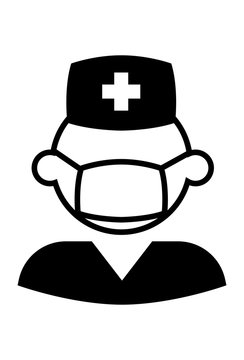 Male Nurse Icon Vector