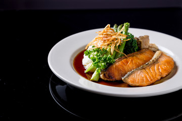 Teriyaki Salmon Steak