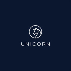 unicorn logo design © bagus