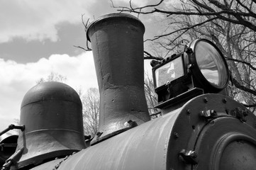 Smoke Stack on Steam Engine with Head Light