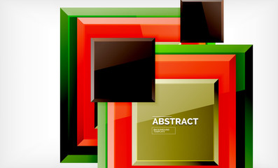 Square geometric background