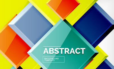 Geometric abstract background, modern square design