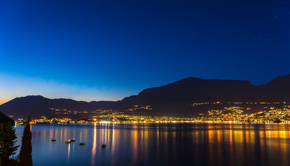 Sea Town Day to Night Scene.