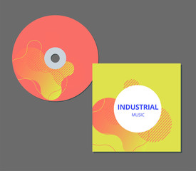 CD cover presentation design template with copy space and wave effect, editable EPS10 vector illustration.