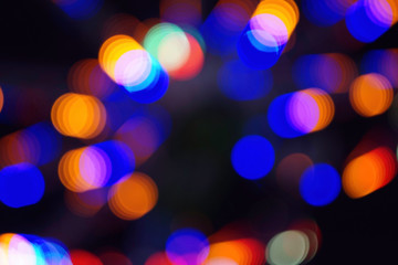 Colourful circle of bokeh from light for background