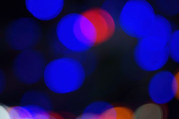 Colourful circle of bokeh from light for background