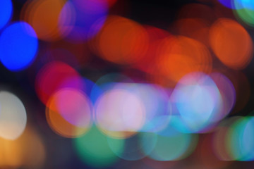 Colourful circle of bokeh from light for background