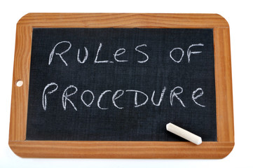 Obraz premium Rules of procedure 