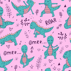 Dinosaur Yoga pattern
