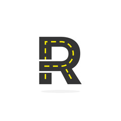 Vector Logo Road Logistics Letter R