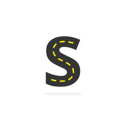 Vector Logo Road Logistics Letter S