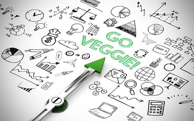 Vegetarian slogan Go Veggie!
