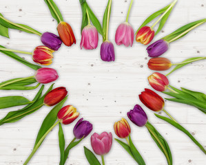 Tulpen Herz Geschenk Aufmerksam