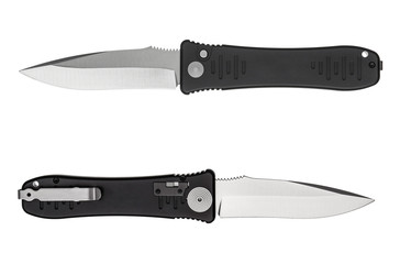 penknife folding knife isolated on white.