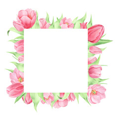 Watercolor  spring  flowers