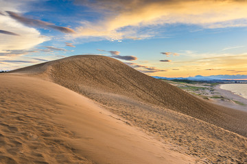 Fototapeta na wymiar Tottori, Japan sand dunes on the Sea of Japan.